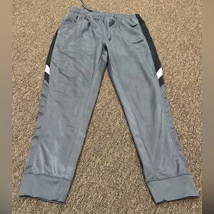 EUC Spalding Men's Athletic Jogger Sweat Pants M Charcoal black stripe pockets